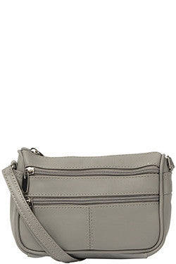 Gabee.com.au-Cobb & Co-JOE LEATHER CROSSBODY-GREY-Crossbody Bag - 1