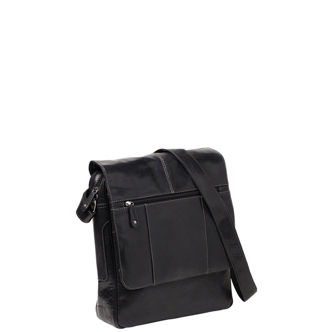 Gabee.com.au-Cobb & Co-VIN WASHED LEATHER SATCHEL-BLACK-Satchel - 2