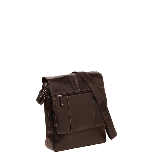 Gabee.com.au-Cobb & Co-VIN WASHED LEATHER SATCHEL-CHOCOLATE-Satchel - 1