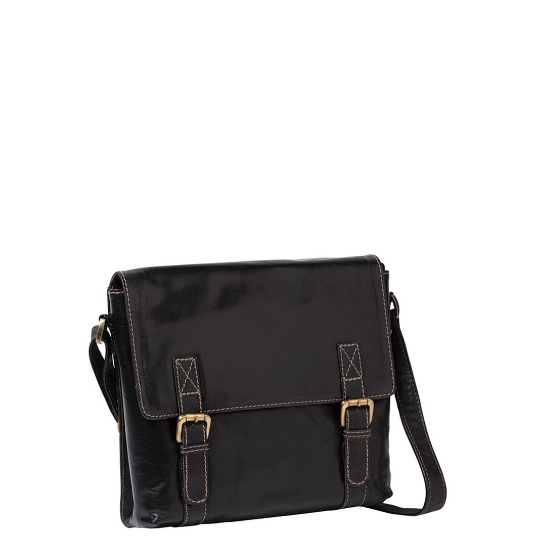 Gabee.com.au-Cobb & Co-LEE MEDIUM LEATHER SATCHEL-BLACK-Satchel - 1