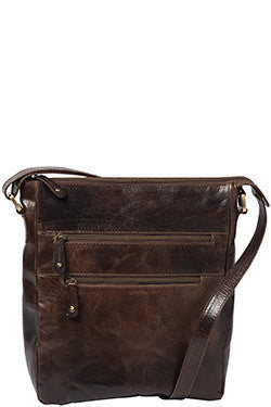 Gabee.com.au-Cobb & Co-ZAK LEATHER MESSENGER BAG-BROWN-Messenger Bag - 1