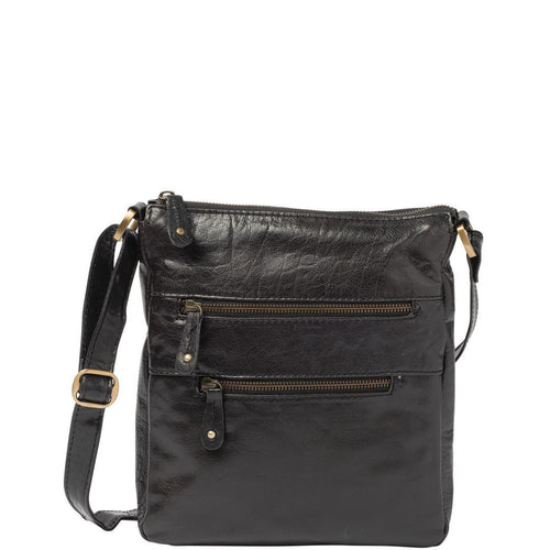 Gabee.com.au-Cobb & Co-MINI ZAK LEATHER MESSENGER BAG-BLACK-Messenger Bag - 1