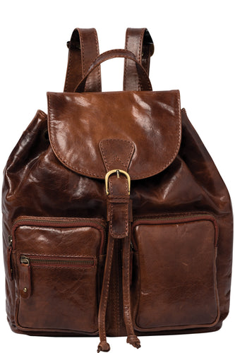 Gabee.com.au-Cobb & Co-FINN LEATHER BACKPACK-COGNAC-Backpacks - 1