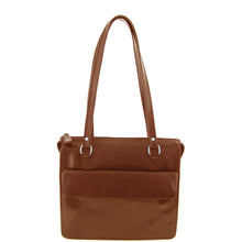 Load image into Gallery viewer, Gabee.com.au-Cobb &amp; Co-GEORGIA SNAKE EMBOSS LEATHER SHOULDER BAG-CARAMEL-Shoulder Bag - 1
