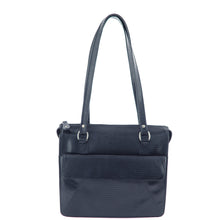 Load image into Gallery viewer, Gabee.com.au-Cobb &amp; Co-GEORGIA SNAKE EMBOSS LEATHER SHOULDER BAG-NAVY-Shoulder Bag - 3
