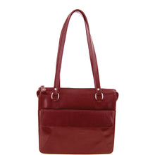 Load image into Gallery viewer, Gabee.com.au-Cobb &amp; Co-GEORGIA SNAKE EMBOSS LEATHER SHOULDER BAG-RED-Shoulder Bag - 4
