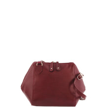 Load image into Gallery viewer, Gabee.com.au-Cobb &amp; Co-JENNA SNAKE EMBOSS LEATHER GEOMETRIC CROSSBODY BAG-RED-Crossbody Bag - 5
