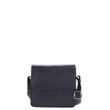 Load image into Gallery viewer, Gabee.com.au-Cobb &amp; Co-JULES SNAKE EMBOSS LEATHER CROSSBODY BAG-NAVY-Crossbody Bag - 5

