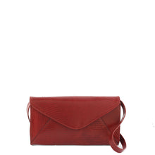 Load image into Gallery viewer, Gabee.com.au-Cobb &amp; Co-KEVA SNAKE EMBOSS LEATHER ENVELOPE CLUTCH-RED-Clutch - 5
