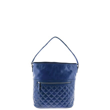 Load image into Gallery viewer, Gabee.com.au-Cobb &amp; Co-SURI LEATHER QUILTED BUCKET BAG-BLUE-Tote - 3
