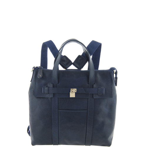 Gabee.com.au-Cobb & Co-PORTIA LEATHER BAG-NAVY-Backpacks - 1