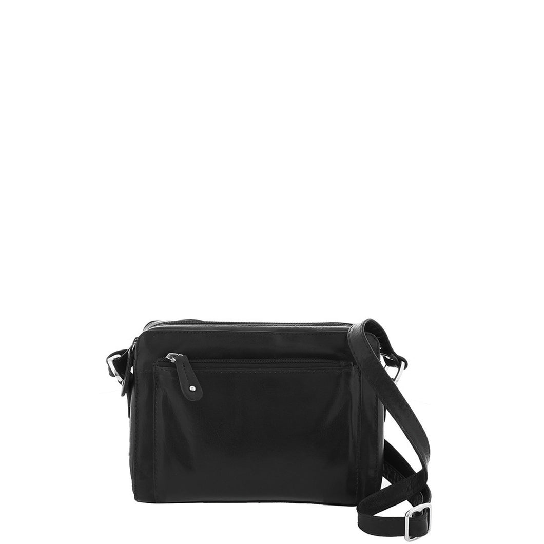Gabee.com.au-Cobb & Co-KLARA LEATHER CROSSBODY BAG-BLACK-Crossbody Bag - 2