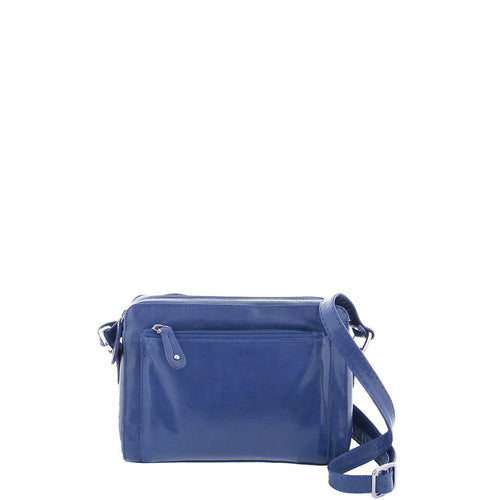 Gabee.com.au-Cobb & Co-KLARA LEATHER CROSSBODY BAG-BLUE-Crossbody Bag - 1