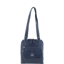 Load image into Gallery viewer, Gabee.com.au-Cobb &amp; Co-HARPER LEATHER CONVERTIBLE SHOULDER BAG /BACKPACK-NAVY-Backpacks - 1
