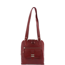 Load image into Gallery viewer, Gabee.com.au-Cobb &amp; Co-HARPER LEATHER CONVERTIBLE SHOULDER BAG /BACKPACK-RED-Backpacks - 4
