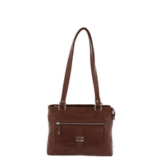 Load image into Gallery viewer, Gabee.com.au-Cobb &amp; Co-SAHARA LEATHER 3 COMPARTMENT SHOULDER BAG-COGNAC-Shoulder Bag - 1
