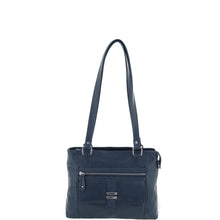 Load image into Gallery viewer, Gabee.com.au-Cobb &amp; Co-SAHARA LEATHER 3 COMPARTMENT SHOULDER BAG-NAVY-Shoulder Bag - 3
