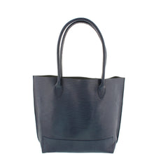 Load image into Gallery viewer, Gabee.com.au-Cobb &amp; Co-RIA SNAKE LEATHER TOTE-NAVY-Tote - 3
