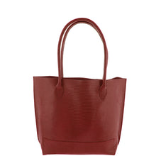 Load image into Gallery viewer, Gabee.com.au-Cobb &amp; Co-RIA SNAKE LEATHER TOTE-RED-Tote - 1
