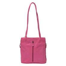 Load image into Gallery viewer, Gabee.com.au-Gabee-ELLIE LEATHER  CONVERTIBLE SHOULDER BAG/ BACKPACK-FUCHSIA-Convertible Bag - 4
