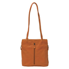 Load image into Gallery viewer, Gabee.com.au-Gabee-ELLIE LEATHER  CONVERTIBLE SHOULDER BAG/ BACKPACK-ORANGE-Convertible Bag - 9
