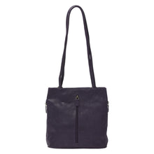 Load image into Gallery viewer, Gabee.com.au-Gabee-ELLIE LEATHER  CONVERTIBLE SHOULDER BAG/ BACKPACK-PURPLE-Convertible Bag - 3
