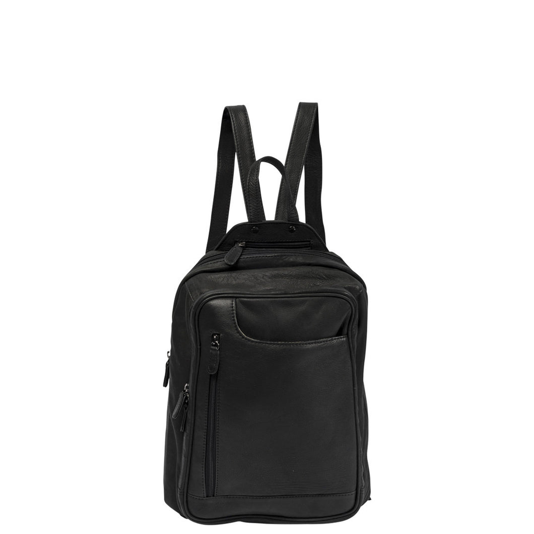 Gabee.com.au-Gabee-MINI EMMA LEATHER BACKPACK-BLACK-Backpacks - 2