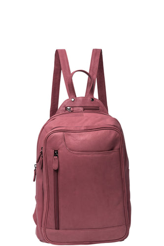 Gabee.com.au-Gabee-MINI EMMA LEATHER BACKPACK-PINK-Backpacks - 1