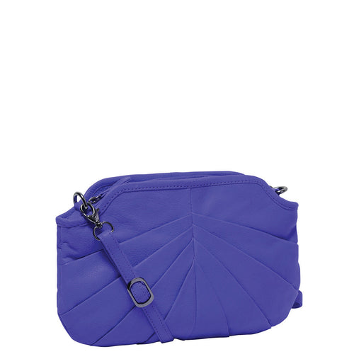 Gabee.com.au-Gabee-MARLEE LEATHER SEGMENTED CROSSBODY BAG-BLUE-Crossbody Bag - 1