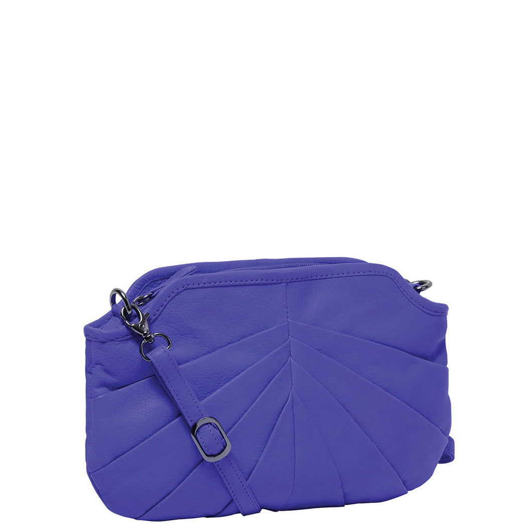 Gabee.com.au-Gabee-MARLEE LEATHER SEGMENTED CROSSBODY BAG-BLUE-Crossbody Bag - 1