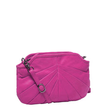 Load image into Gallery viewer, Gabee.com.au-Gabee-MARLEE LEATHER SEGMENTED CROSSBODY BAG-FUCHSIA-Crossbody Bag - 2
