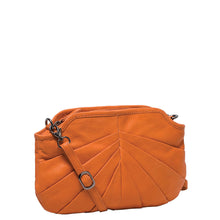 Load image into Gallery viewer, Gabee.com.au-Gabee-MARLEE LEATHER SEGMENTED CROSSBODY BAG-ORANGE-Crossbody Bag - 3
