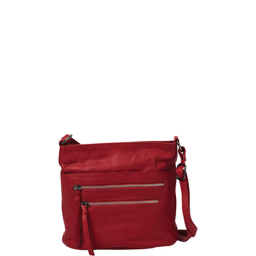Gabee.com.au-Gabee-ZARA LEATHER CROSSBODY BAG-RED-Crossbody Bag - 1