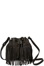 Load image into Gallery viewer, Gabee.com.au-Gabee-RUBY LEATHER DRAWSTRING BAG-BLACK-Crossbody Bag - 2
