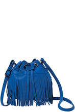 Load image into Gallery viewer, Gabee.com.au-Gabee-RUBY LEATHER DRAWSTRING BAG-BLUE-Crossbody Bag - 3
