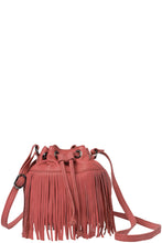 Load image into Gallery viewer, Gabee.com.au-Gabee-RUBY LEATHER DRAWSTRING BAG-CORAL-Crossbody Bag - 4
