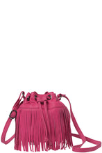 Load image into Gallery viewer, Gabee.com.au-Gabee-RUBY LEATHER DRAWSTRING BAG-FUCHSIA-Crossbody Bag - 1
