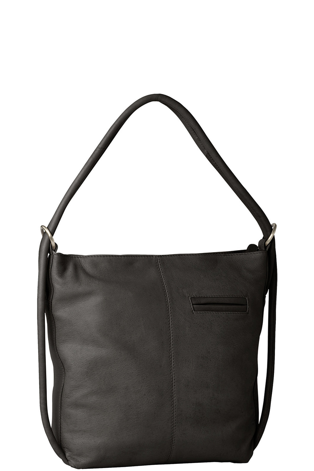 Gabee.com.au-Gabee-MINI INDIANA LEATHER CONVERTIBLE HANDBAG BACKPACK-BLACK-Convertible Bag - 2