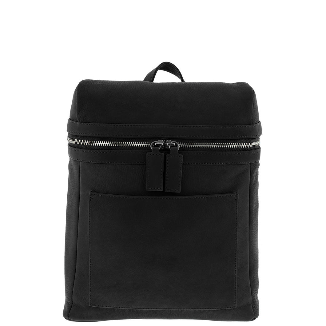 Gabee.com.au-Gabee-PIPER LEATHER BACKPACK-BLACK-Backpacks - 2