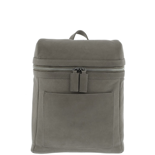 Gabee.com.au-Gabee-PIPER LEATHER BACKPACK-GREY-Backpacks - 1