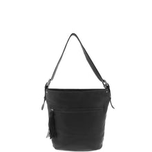 Load image into Gallery viewer, Gabee.com.au-Gabee-KENDALL LEATHER BUCKET BAG-BLACK-Shoulder Bag - 2
