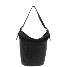 Load image into Gallery viewer, Gabee.com.au-Gabee-SUSAN LEATHER BUCKET BAG-BLACK-Shoulder Bag - 2
