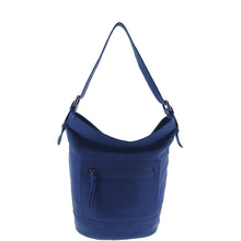 Load image into Gallery viewer, Gabee.com.au-Gabee-SUSAN LEATHER BUCKET BAG-BLUE-Shoulder Bag - 3
