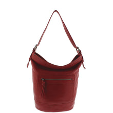 Load image into Gallery viewer, Gabee.com.au-Gabee-SUSAN LEATHER BUCKET BAG-RED-Shoulder Bag - 5
