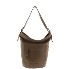 Load image into Gallery viewer, Gabee.com.au-Gabee-SUSAN LEATHER BUCKET BAG-TAUPE-Shoulder Bag - 1

