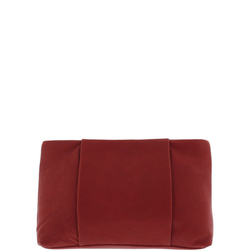 Gabee.com.au-Gabee-MILA LEATHER CLUTCH BAG-RED-Clutch - 1