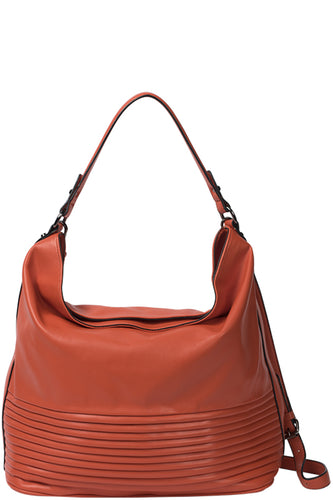Gabee.com.au-Monique-JADE PLEATED SHOULDER BAG-ORANGE-Shoulder Bag - 1