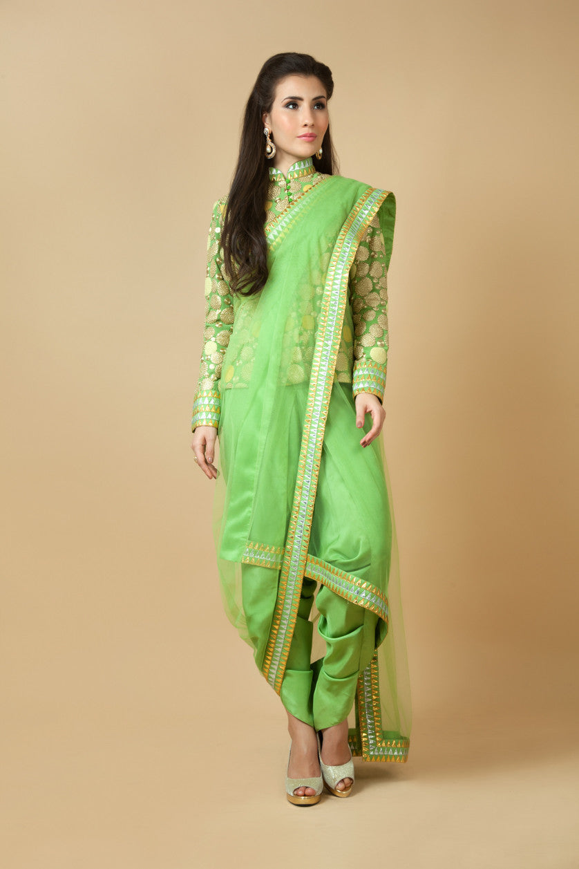 EMBROIDERED DHOTI SAREE