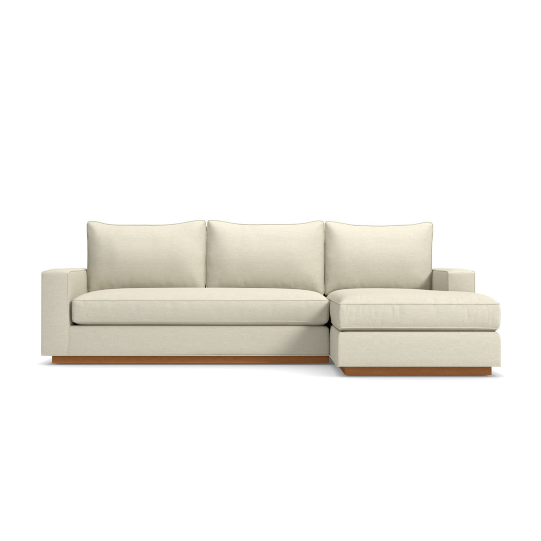 Harper 2pc Sectional NATURAL WOOD BASE- CHOICE OF FABRICS