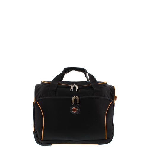 Gabee.com.au-Cobb & Co-WHEEL DUFFEL BAG SMALL-BLACK-Duffel Bag